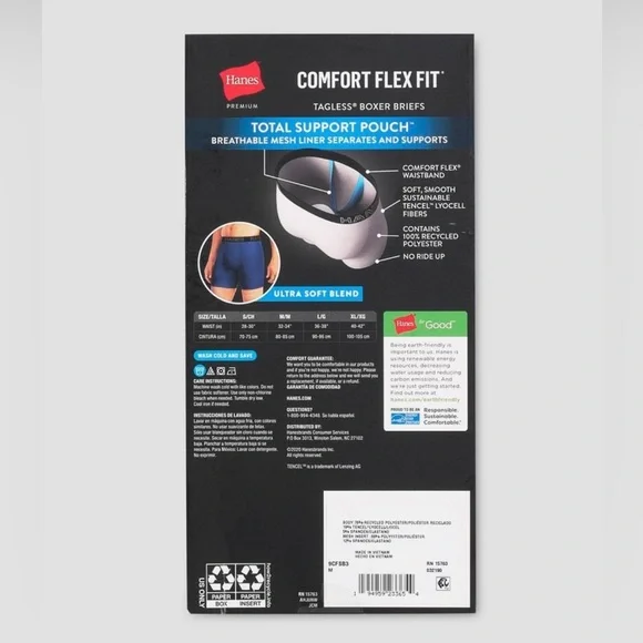 **CLEARANCE** HANES - Men’s 3pk Support Pouch Boxer Briefs. - Picture 6 of 7